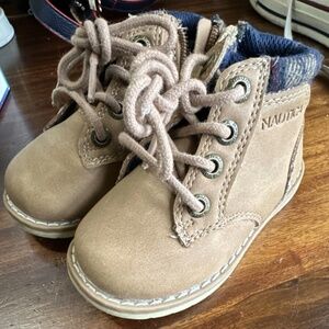 Nautica Rockship Toddler Tan Lace Up Ankle Boots